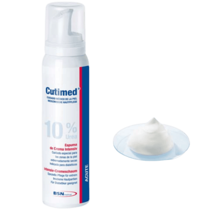 Cutimed Acute Crema de Espuma Urea 10%(espuma) para el cuidado de la piel tubotiquin.cl - pie diabético