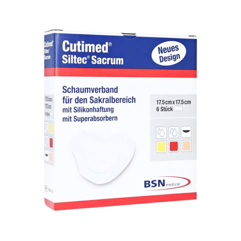 Cutimed Siltec Sacrum 17.5cm x 17.5cm cj/5 unid