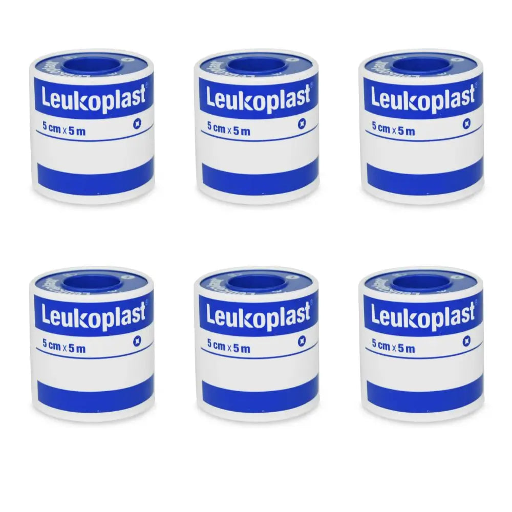 Pack de 6 cintas adhesivas Leukoplast de 5 cm para uso médico y fijación segura