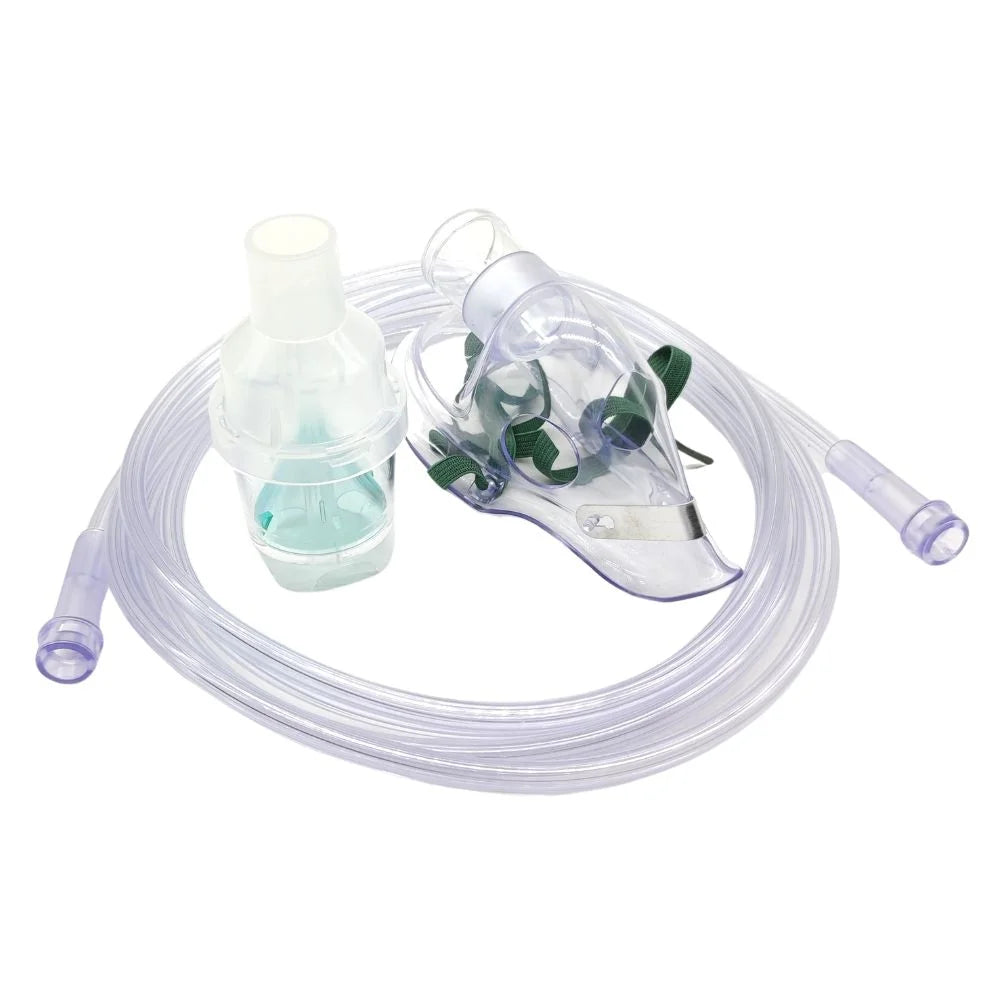 Mascarilla de nebulización pediátrica Cranberry con kit completo para terapia respiratoria