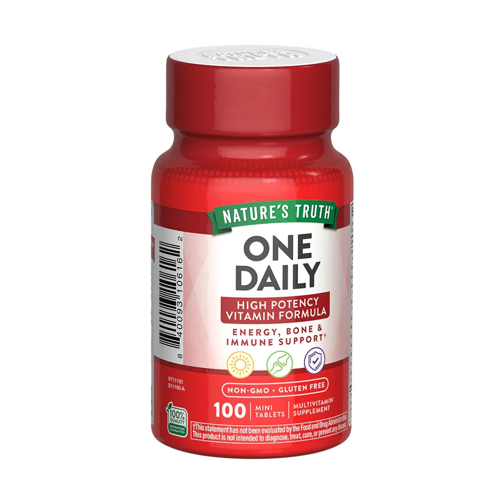 Multivitamínico One Daily código NT11161 - 100 mini tablets High Potency energía huesos inmune Non-GMO