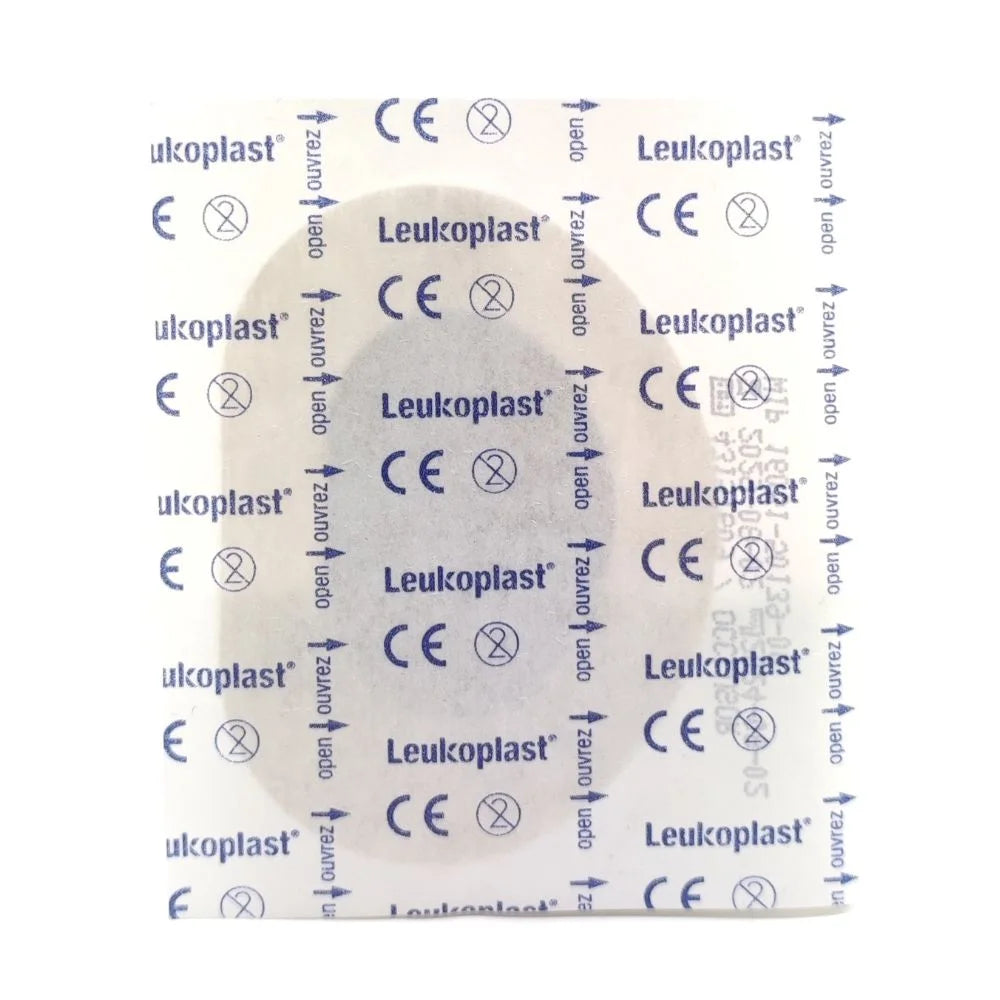 Parte posterior del envase individual parche ocular Leukoplast Eye Occlusor