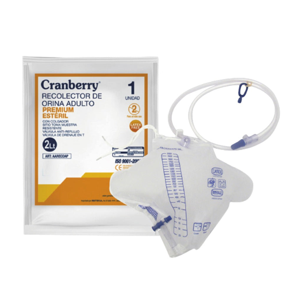 bolsa recolectora de orina adulto cranberry aarecoap