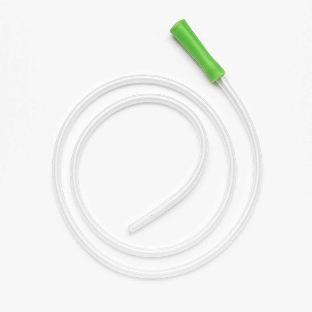 Sonda Nelatón N° 6 FR con punta verde claro, ideal para cateterismo urinario intermitente en pacientes pediátricos