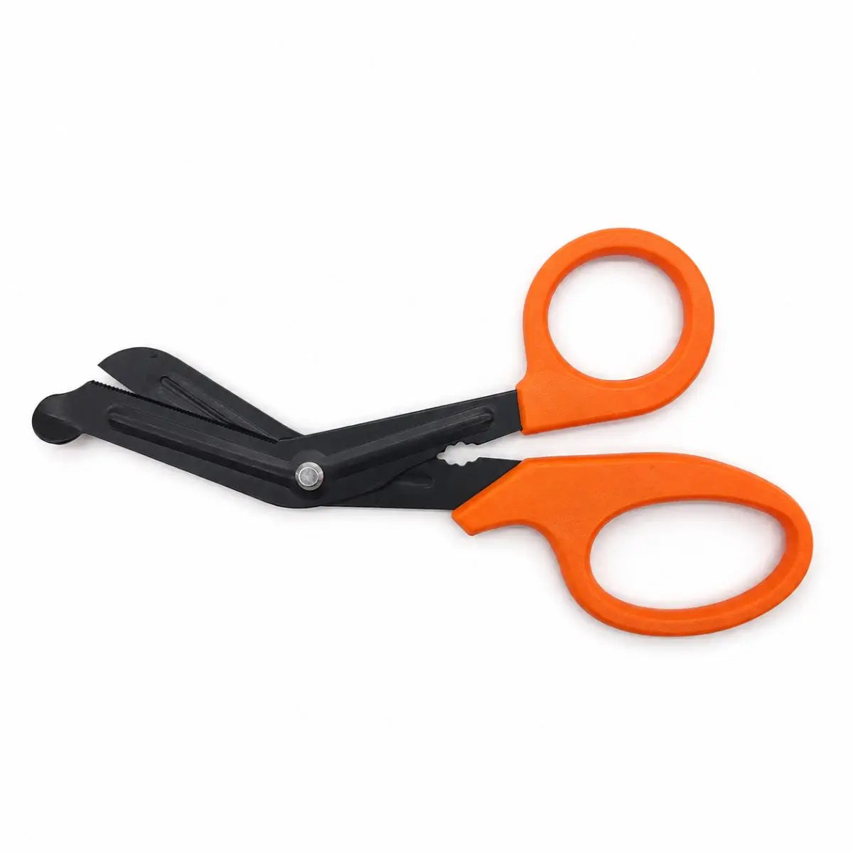 Tijera de trauma 19 cm punta roma naranja — vista principal del producto
