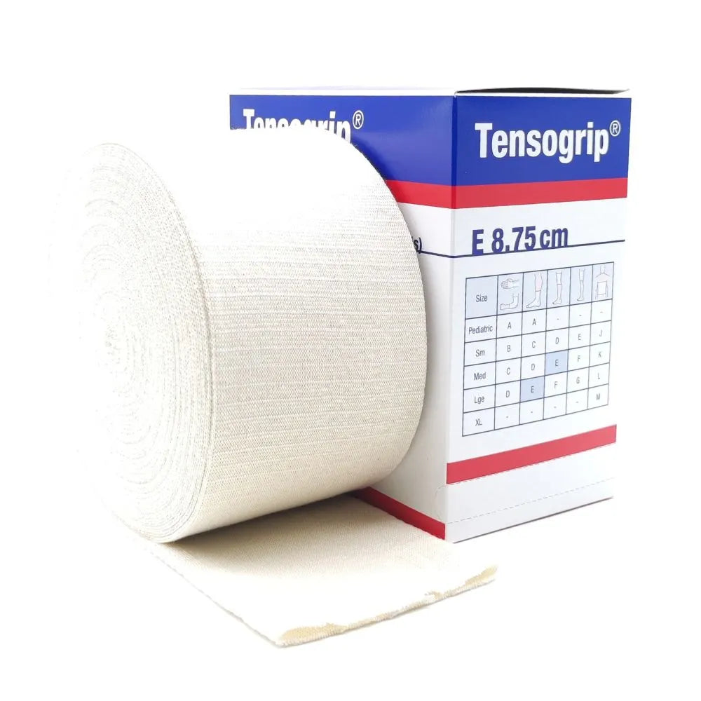 Vendaje tubular elástico Tensogrip E 8.75 cm x 10 m, ideal para compresión y fijación