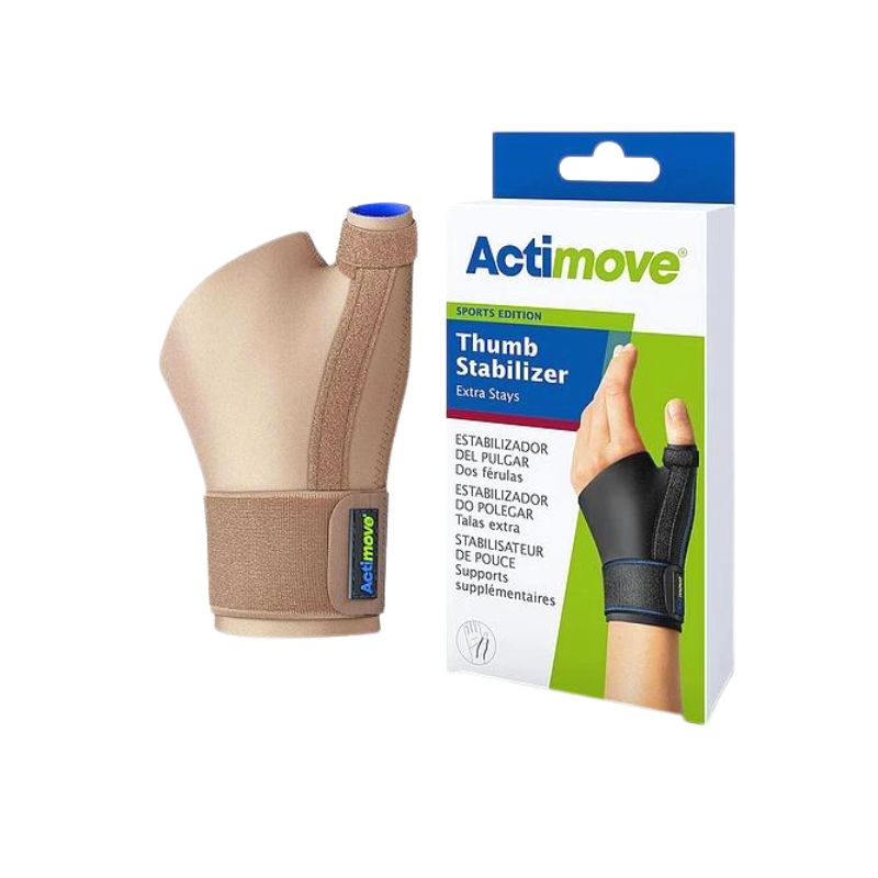 Estabilizador de Pulgar Actimove Beige, con dos férulas y cierres de velcro