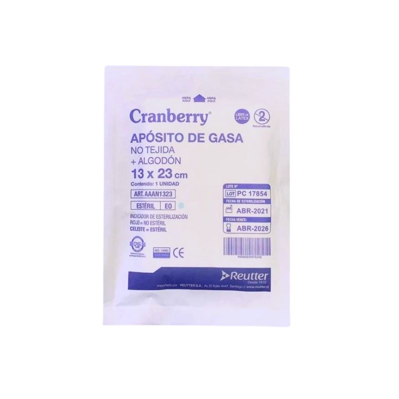 aposito de gasa y algodon​ Cranberry