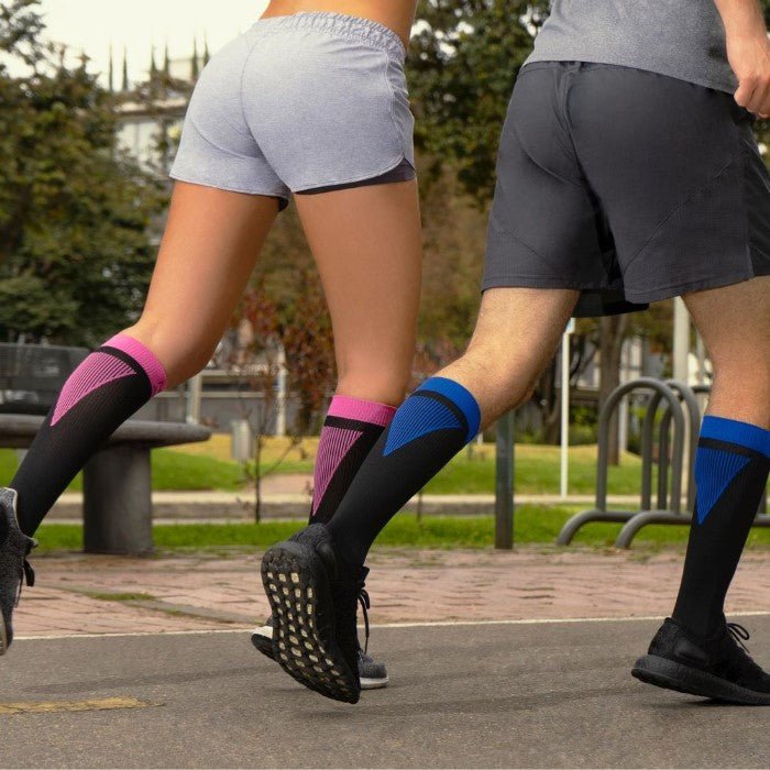 Calcetín deportivo Unisex 15 - 20 mmHg Rosado/Negro - tubotiquin.cl