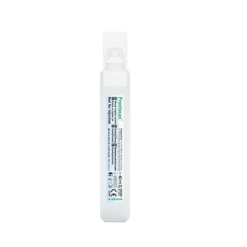 Solución para irrigación de heridas Prontosan de B. Braun, en una presentación individual de 40 ml.