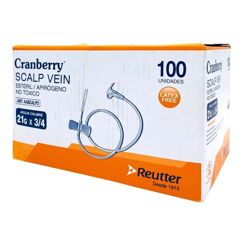 Mariposa Scalp - Vein 21g x 3/4 cj/100 unid - tubotiquin.cl